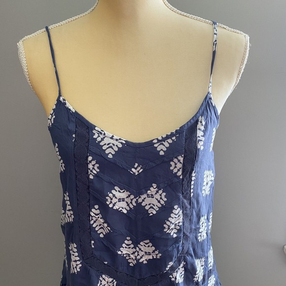 Volcom Holey Smokes Dress XSMALL Blue White Skater Girl Casual Lace - Picture 3 of 11